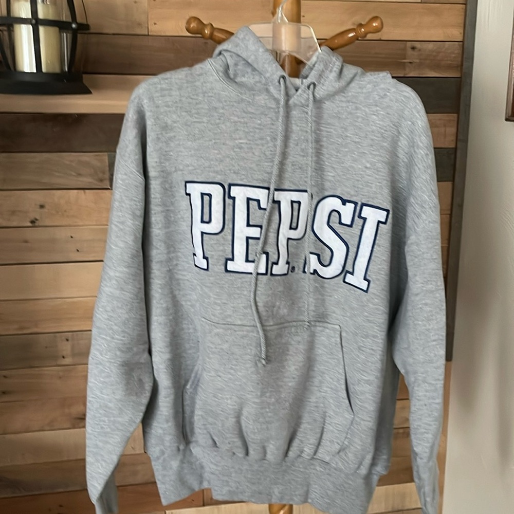 Gray Pullover Hooded Sweatshirt (Pepsi)